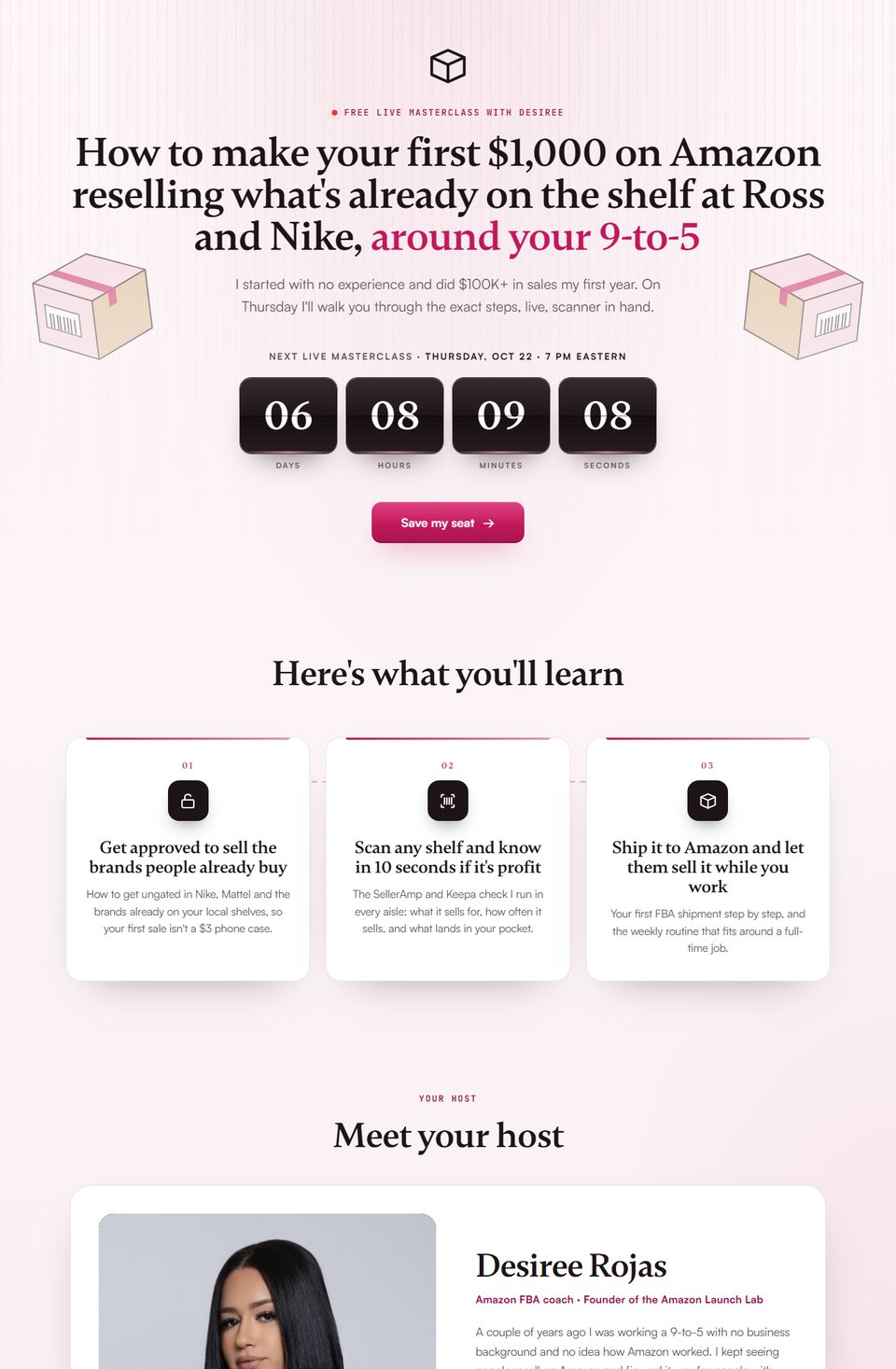 Registration page preview