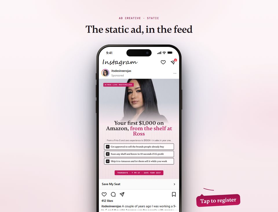 Static ad preview